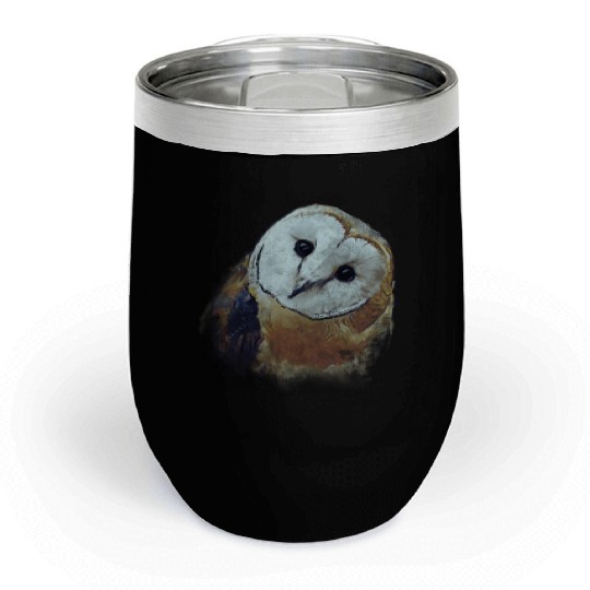 Barn Owl Painting Owl Chill Wine Tumblers