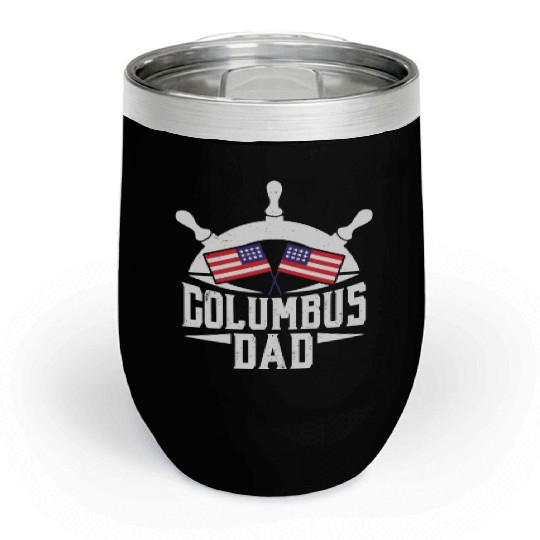 Christopher Columbus Italian American Columbus Day Chill Wine Tumblers