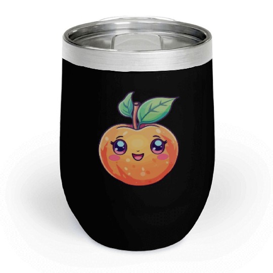 Peach kawaii Chill Wine Tumblers