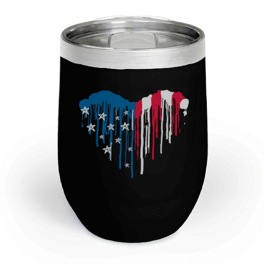 "USA: Land of the Free, Home of the Brave" Chill Wine Tumblers