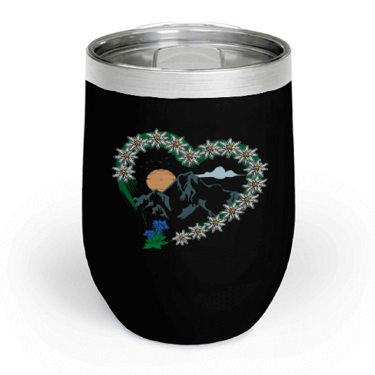 Mountain Love Hiking Climbing Mountaineering Chill Wine Tumblers
