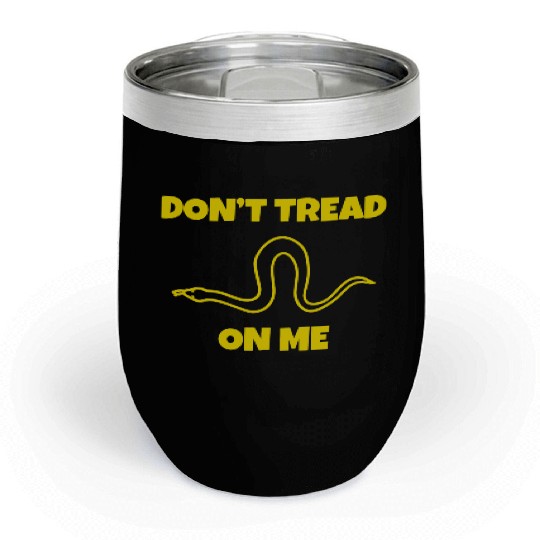 Dont Tread On Me Line Snake Chill Wine Tumblers