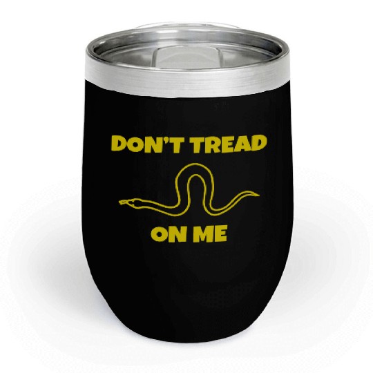 Dont Tread On Me Line Snake Chill Wine Tumblers