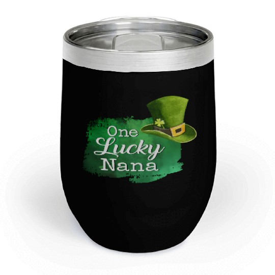 One Lucky Nana Patrick's Day Mother Day For Mom Chill Wine Tumblers