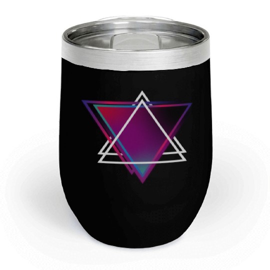 "Triangle Bliss: Geometric Marvel Chill Wine Tumblers"