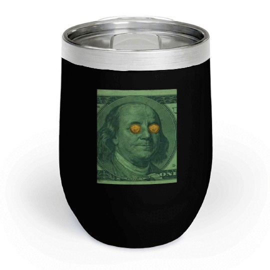 Benjamin Franklin Bitcoin Chill Wine Tumblers
