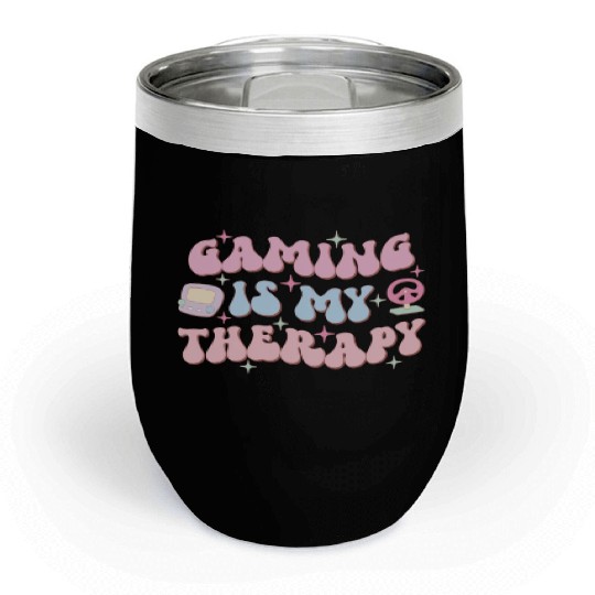 Gaming Is My Therapy, Happy Game Day Chill Wine Tumblers