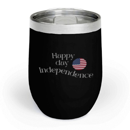 Happy independence day Chill Wine Tumblers