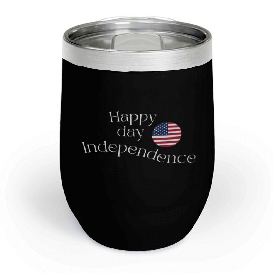 Happy independence day Chill Wine Tumblers