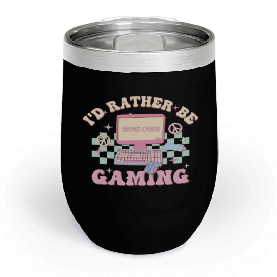 I'd Rather Be Gaming, Happy Game Day Chill Wine Tumblers