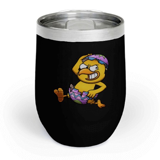 Running Little Chick In An Easter Egg Chill Wine Tumblers