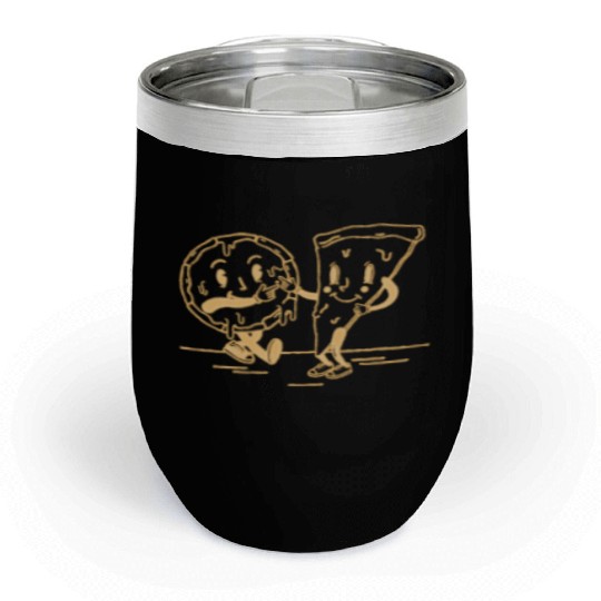 Slice And Pie Pizza Friends Chill Wine Tumblers
