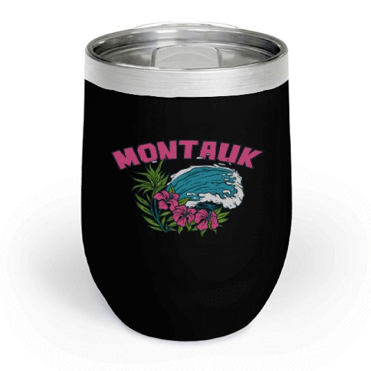 Montauk New York Summer Nyc Tropical Montaukett Chill Wine Tumblers