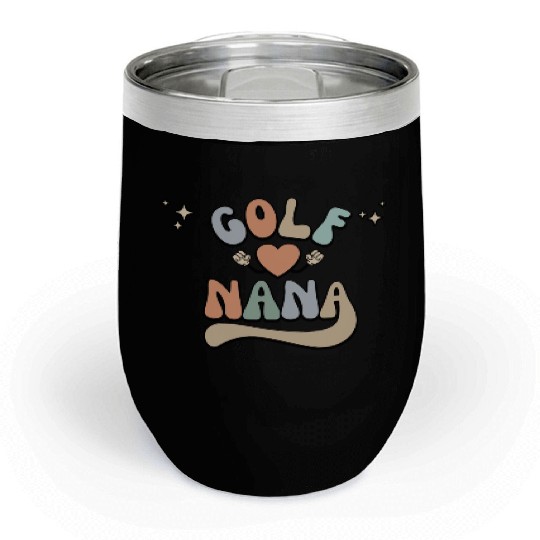Retro Golf Nana Mothers Day Chill Wine Tumblers