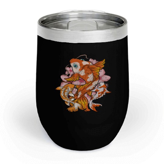 Cherry Blossom Nishikigoi Gift Sakura Koi Carp Chill Wine Tumblers