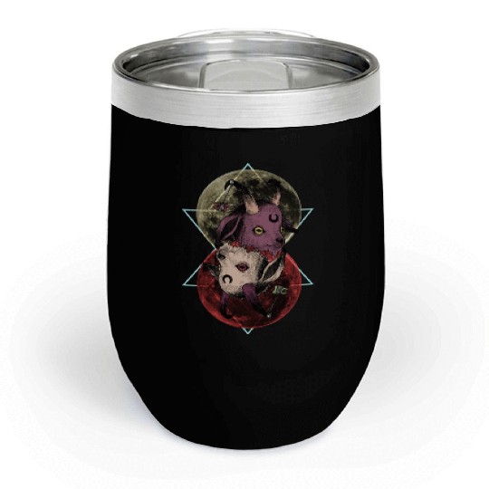 As Above So Below Goat Chill Wine Tumblers