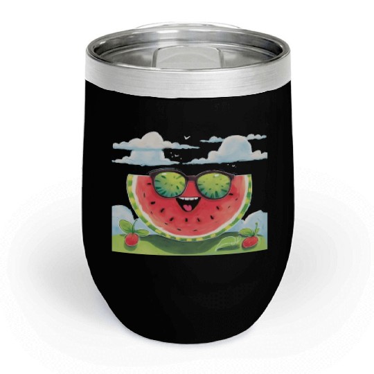 Cute Watermelon Party Summer Melon Fruit Chill Wine Tumblers