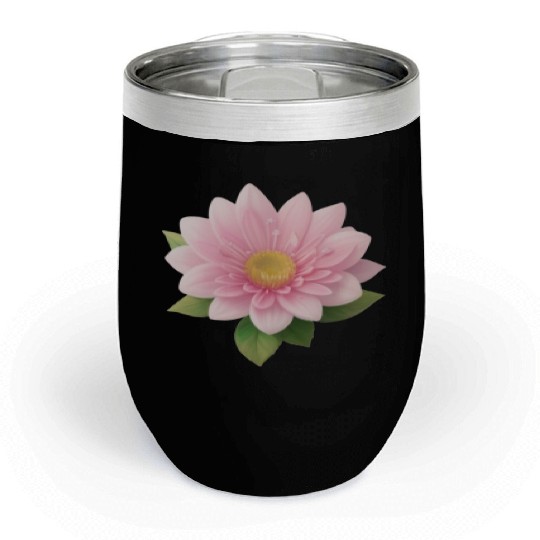 Lovely Pink Little Flower - Water Lily Chill Wine Tumblers