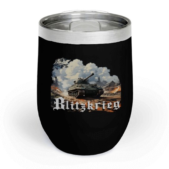 World War 2 Blitzkrieg Chill Wine Tumblers