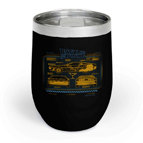 Back To The Future 35Th Anniversary Delorean Chill Wine Tumblers