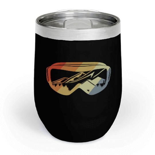 Vintage Snowboarding Chill Wine Tumblers