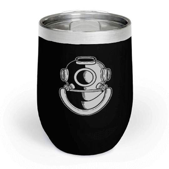 Diving Helmet Lifeguard or Diver Gift Chill Wine Tumblers