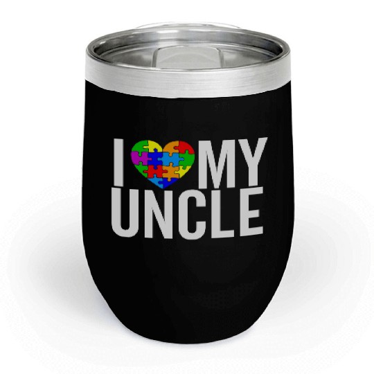 I Love my Uncle Chill Wine Tumblers