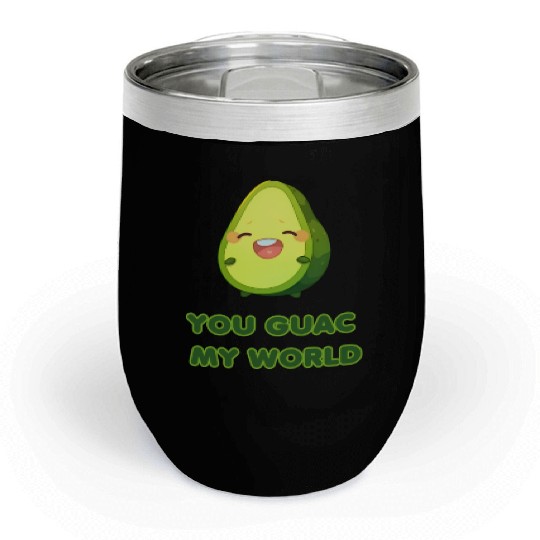 You Guac My World cute avocado Chill Wine Tumblers
