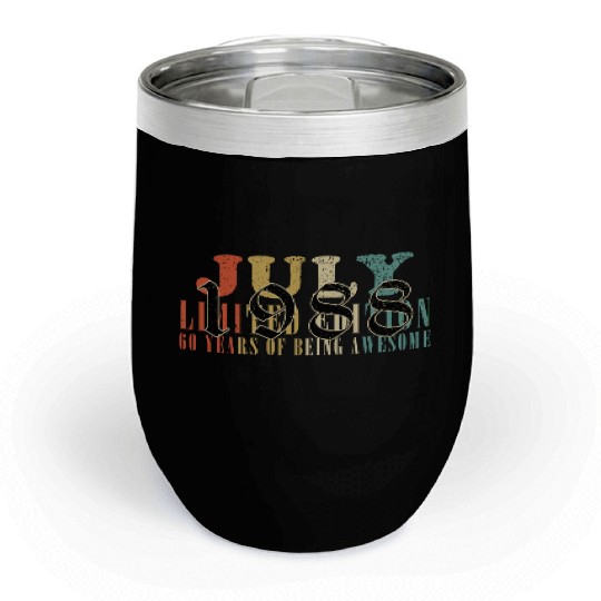 July 1988 Anniversary July 1988 July Chill Wine Tumblers