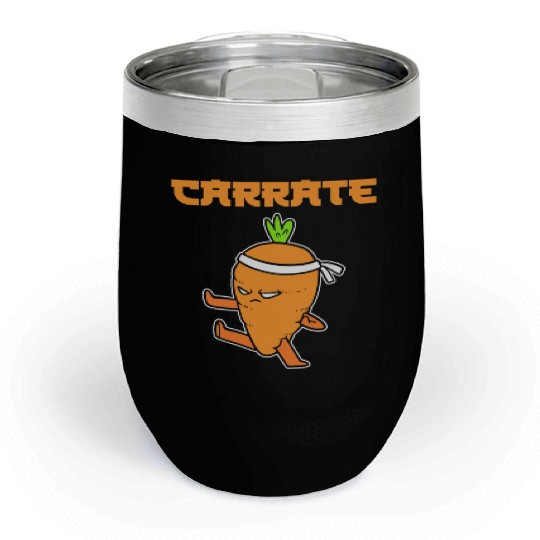 Carrot Pun Vegetarian Chill Wine Tumblers