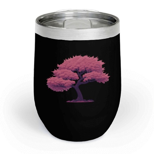 Blooming Sakura tree Chill Wine Tumblers