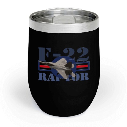 F 22 Raptor USAF Chill Wine Tumblers