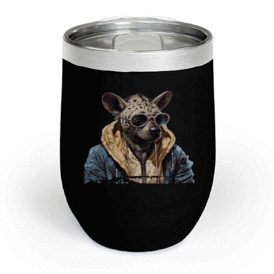 Street Style Spotted Hyena | Hyena Lovers Chill Wine Tumblers