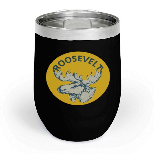 Teddy Roosevelt Bull Moose Py Chill Wine Tumblers