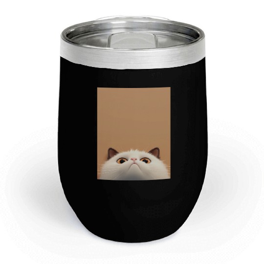 Cranky Whiskers - Adorable Grumpy Cat Chill Wine Tumblers