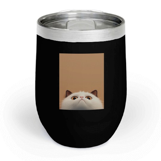 Cranky Whiskers - Adorable Grumpy Cat Chill Wine Tumblers