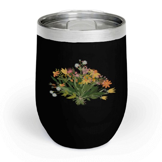 Gather Your Courage Like Wild Flowers Chill Wine Tumblers