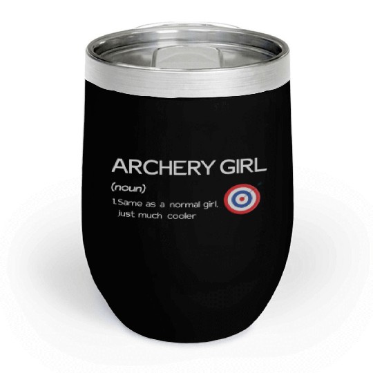 Outdoor Hunting Bow Arrow Archer Archery Girl Chill Wine Tumblers