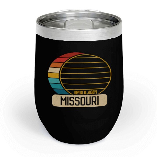 Total Solar Eclipse Missouri April 28 2024 Eclipse Chill Wine Tumblers