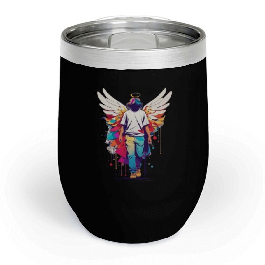 Angel with no face Chill Wine Tumblers