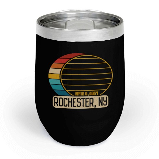 Total Solar Eclipse New York Rochester EclipseRoch Chill Wine Tumblers