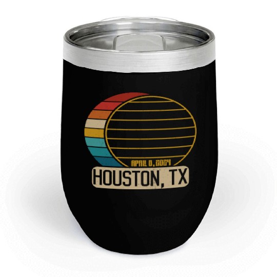 Total Solar Eclipse Texas Houston April 28 2024Hou Chill Wine Tumblers