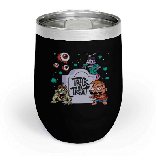 Fall Chill Wine Tumblers trick or treat Chill Wine Tumblers | Halloween
