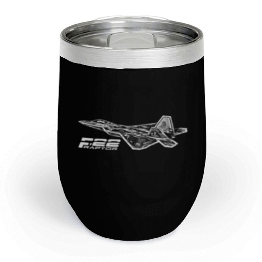 F 22 RAPTOR Chill Wine Tumblers