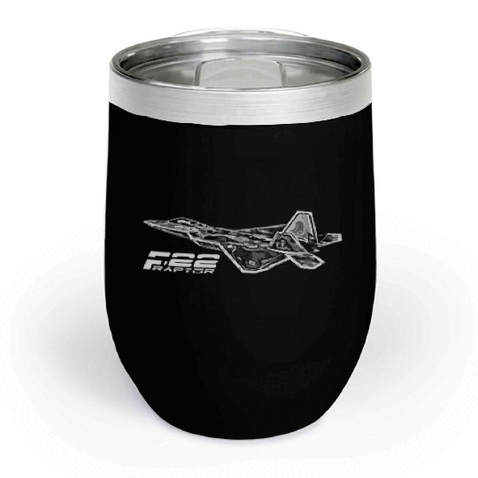 F 22 RAPTOR Chill Wine Tumblers