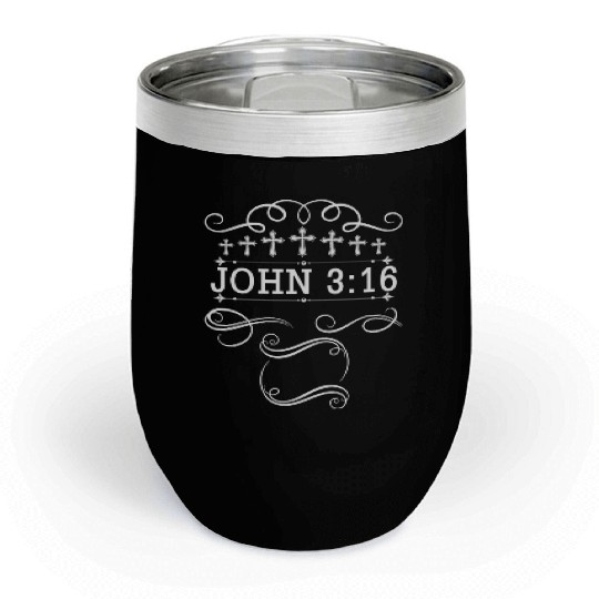 John 3:16 Love Jesus Christian Christmas Chill Wine Tumblers