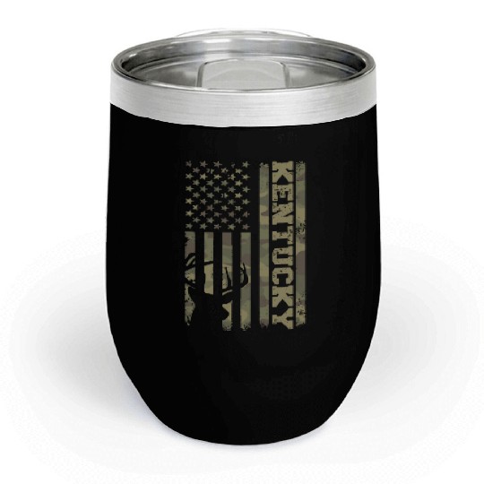 Kentucky Deer Hunter Chill Wine Tumblers