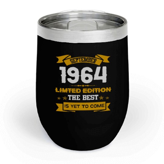 September 1964 Birthday Surprise Chill Wine Tumblers