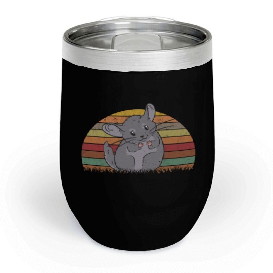 Chinchilla Retro Cotton Mouse Vintage Chill Wine Tumblers