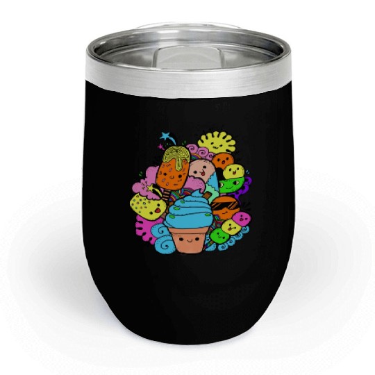 Multi Colorful Sweet Gang Chill Wine Tumblers